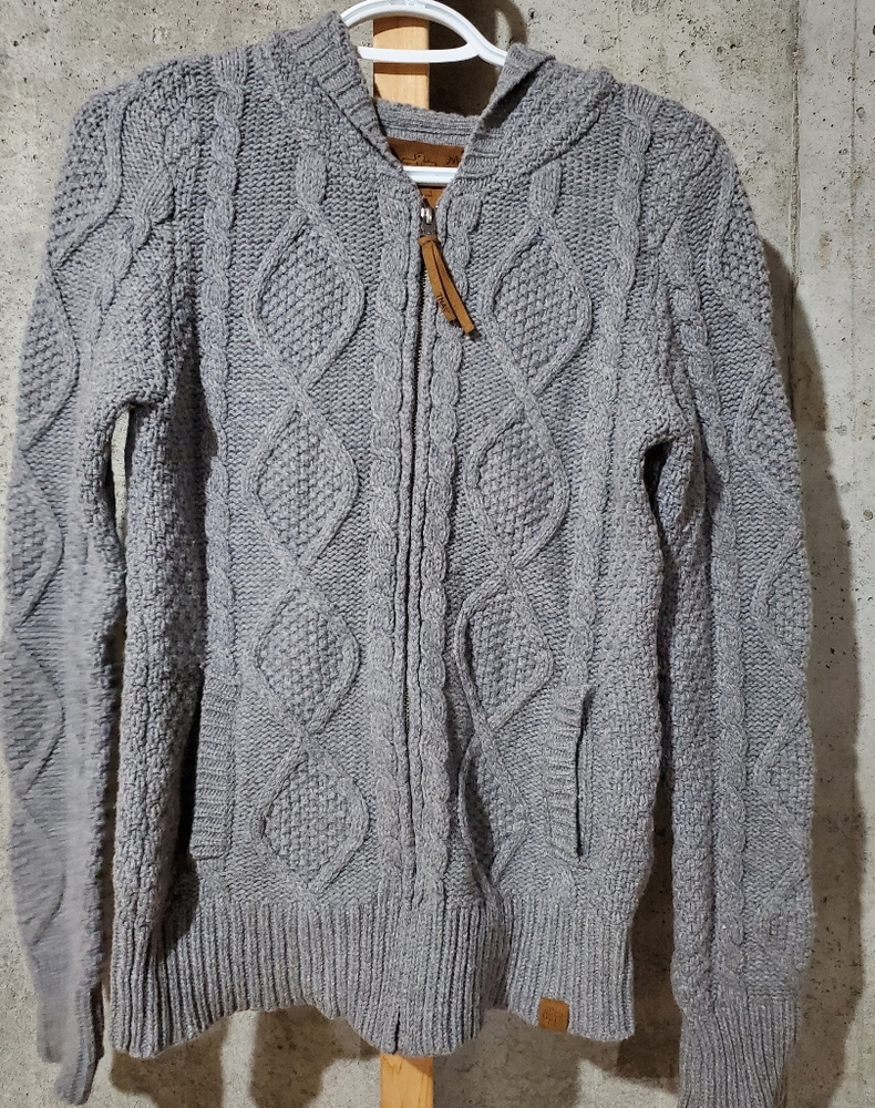 TNA 100% Lambswool Zip-up Sweater Hoodie Size M